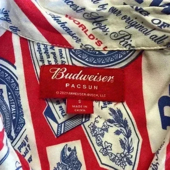 PacSun Budweiser men’s small shirt. - Picture 2 of 5